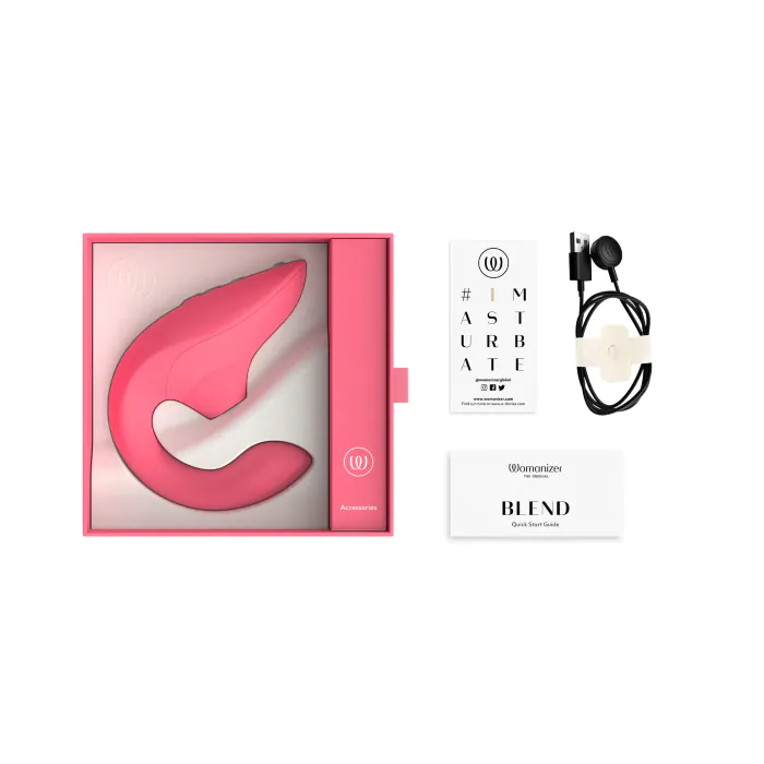 Вібратор кролик з вакуумною стимуляцією Womanizer Blend Vibrant Rose — фото 21