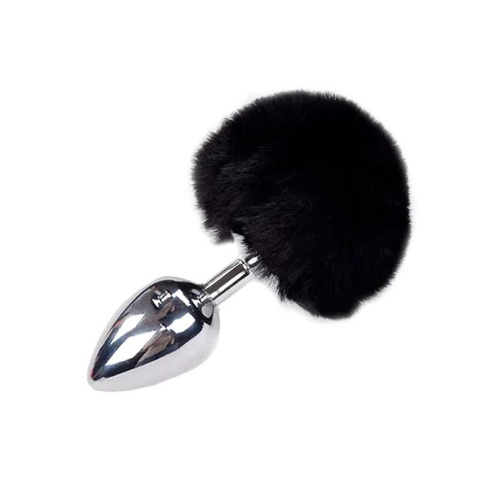 Анальна пробка Alive Fluffy Plug L Black