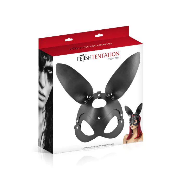 Маска зайчика Fetish Tentation Black — фото 4
