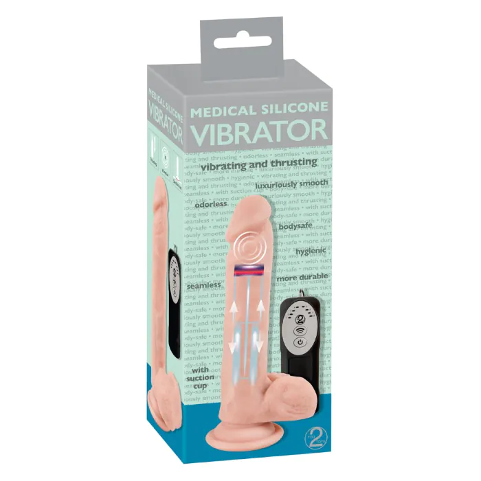 Вібратор Medical Silicone Thrusting 21 см — фото 9