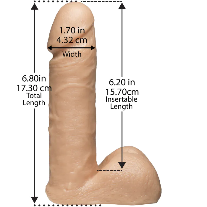 Фалоімітатор Doc Johnson Vac-U-Lock - 6 Inch ULTRASKYN Cock White — фото 3