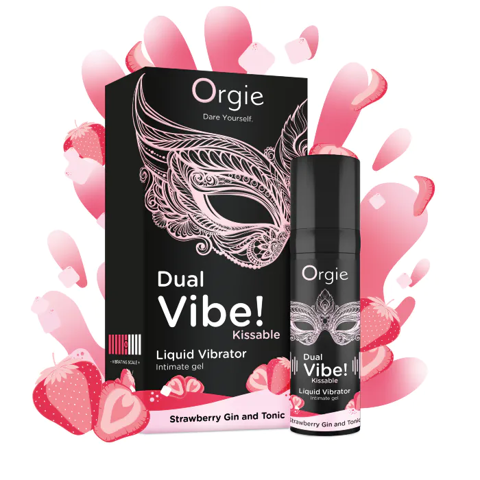 Рідкий вібратор Orgie Dual Vibe! Strawberry Gin And Tonic 15 мл — фото 4