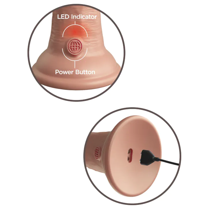 Фалоімітатор King Cock Elite 6" Vibrating Silicone Dual Density — фото 4
