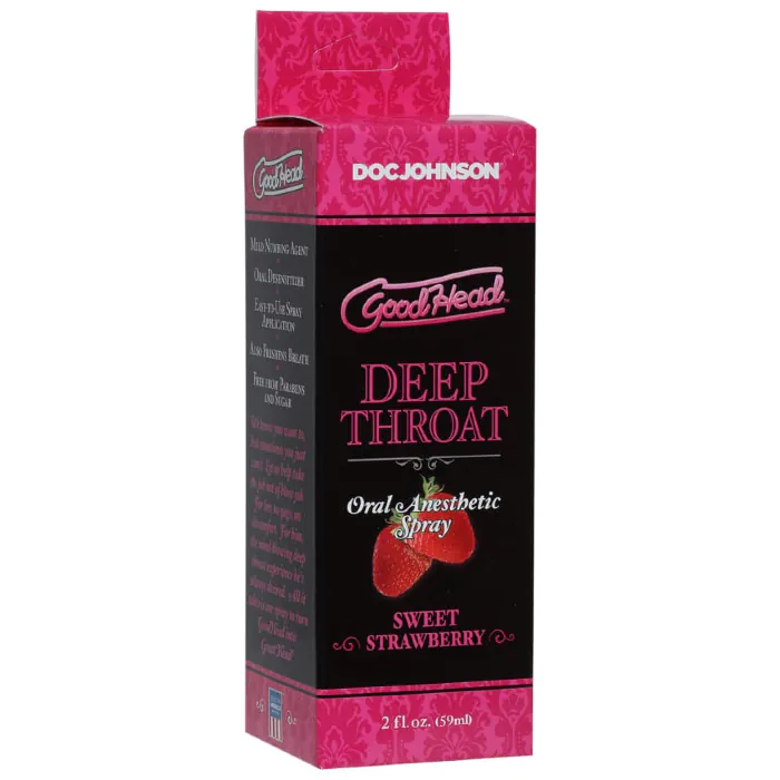 Спрей для мінету Doc Johnson GoodHead DeepThroat Spray Sweet Strawberry 59 мл — фото 2