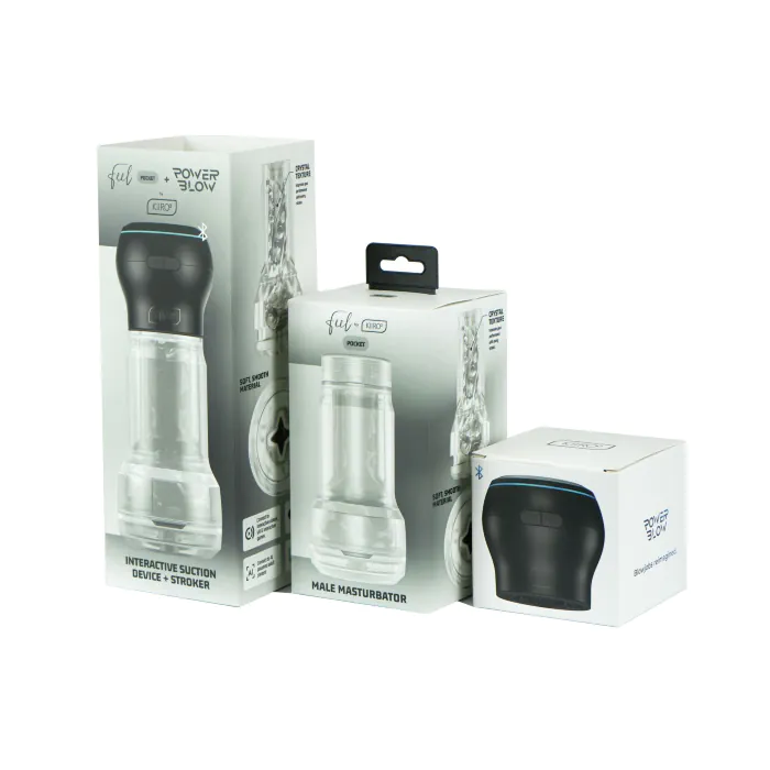 Мастурбатор Kiiroo Feel Pocket Crystal із PowerBlow Combo Set — фото 9