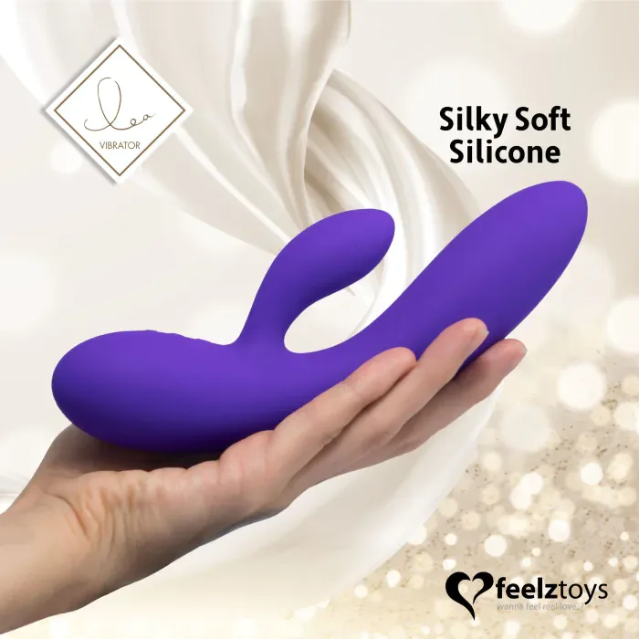 Гнучкий вібратор кролик FeelzToys Lea Rabbit Vibrator Medium Purple — фото 4