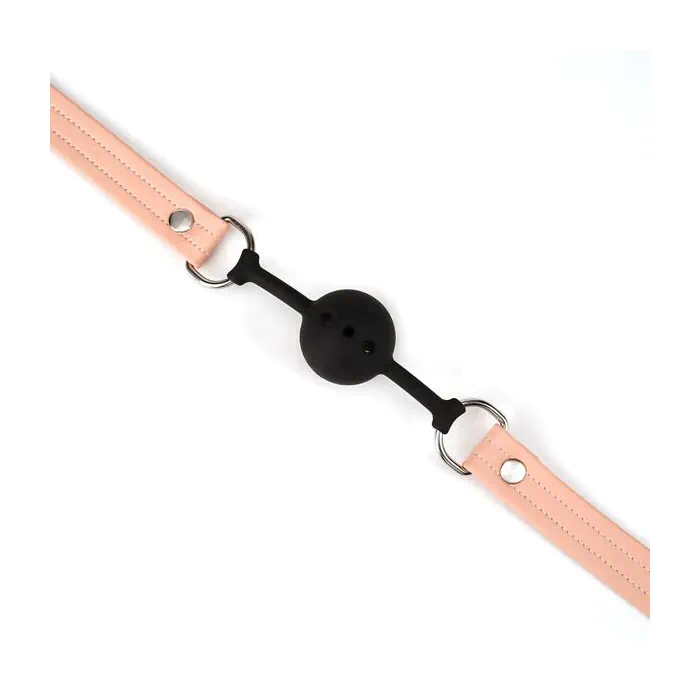 Повітропроникний кляп Liebe Seele Dark Candy Pink Ball Gag — фото 2