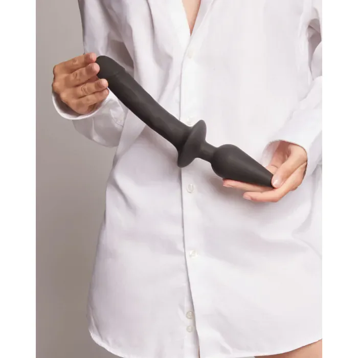 Анальна пробка з дилдо 2в1 Strap-On-Me Switch Plug-In Realistic Dildo Black L — фото 6