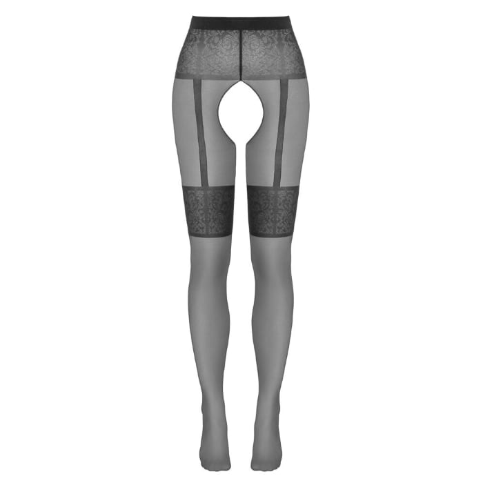 Колготи з доступом Cottelli Legwear Black — фото 14