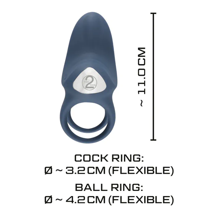 Ерекційне віброкільце You2Toys Vibrating Double Ring Blue — фото 9
