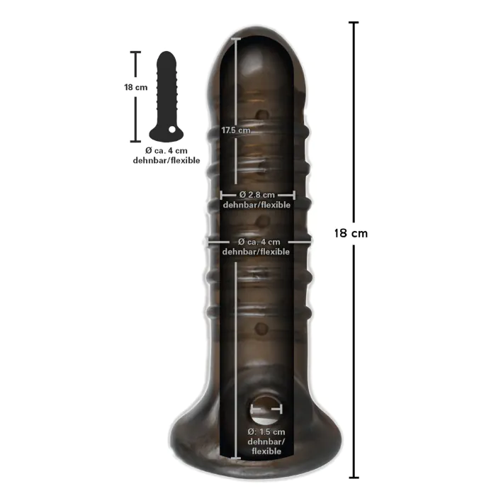 Насадка Rebel Dick & Ball Sleeve Black — фото 6