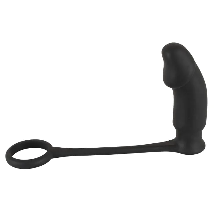 Анальна пробка Black Velvets Vibrating Ring + Plug — фото 2