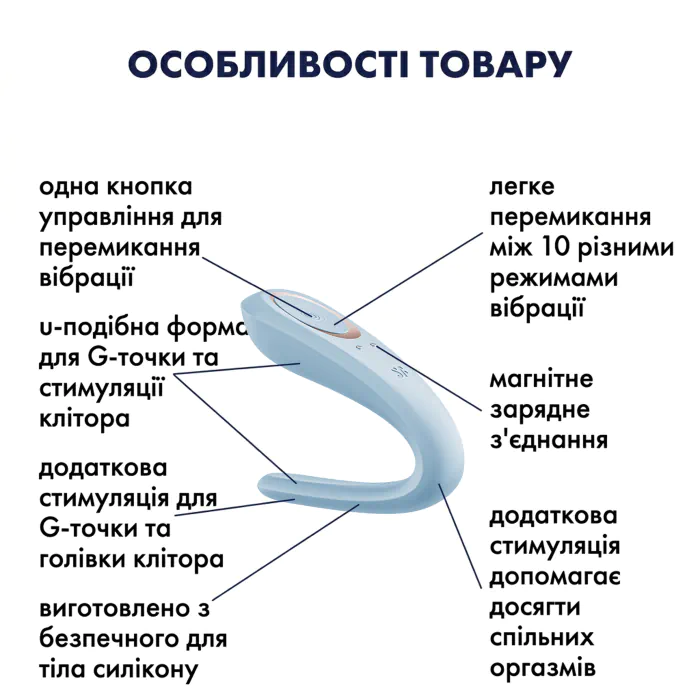 Парний вібратор Satisfyer Double Classic Light Blue — фото 6