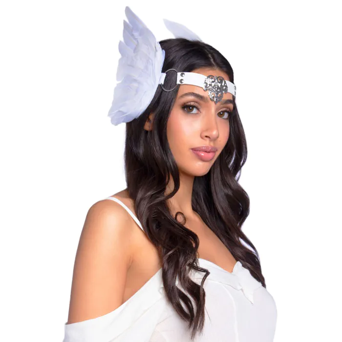 Пов’язка Leg Avenue Feather headband White