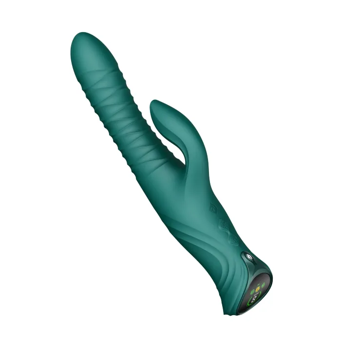Смарт пульсатор-кролик з вібрацією Zalo Mose 2 Turquoise Green — фото 12
