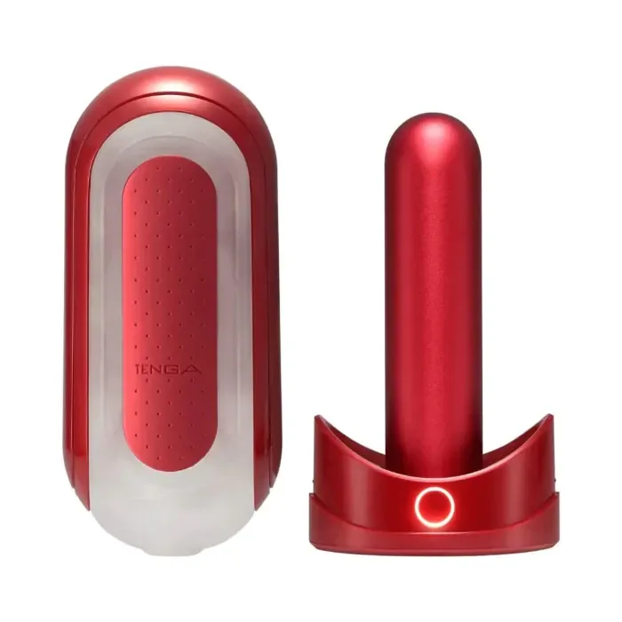 Мастурбатор з нагрівачем Tenga Flip Zero Red + Flip Warming Set — фото 4