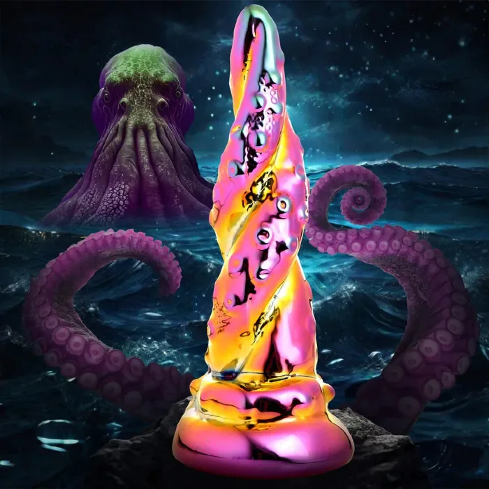Фалоімітатор Creature Cocks Enchanting Rainbow Glass Dildo — фото 9