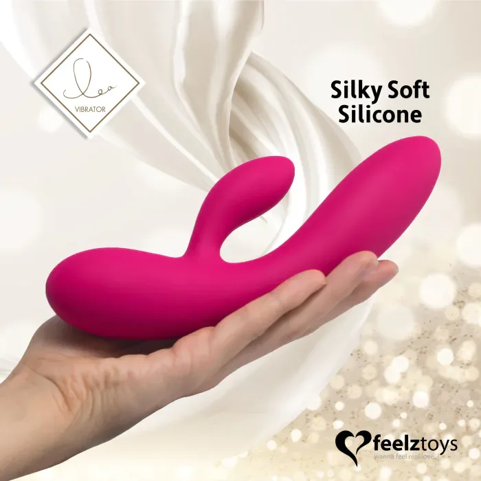 Гнучкий вібратор кролик FeelzToys Lea Rabbit Vibrator Rubine Red — фото 4