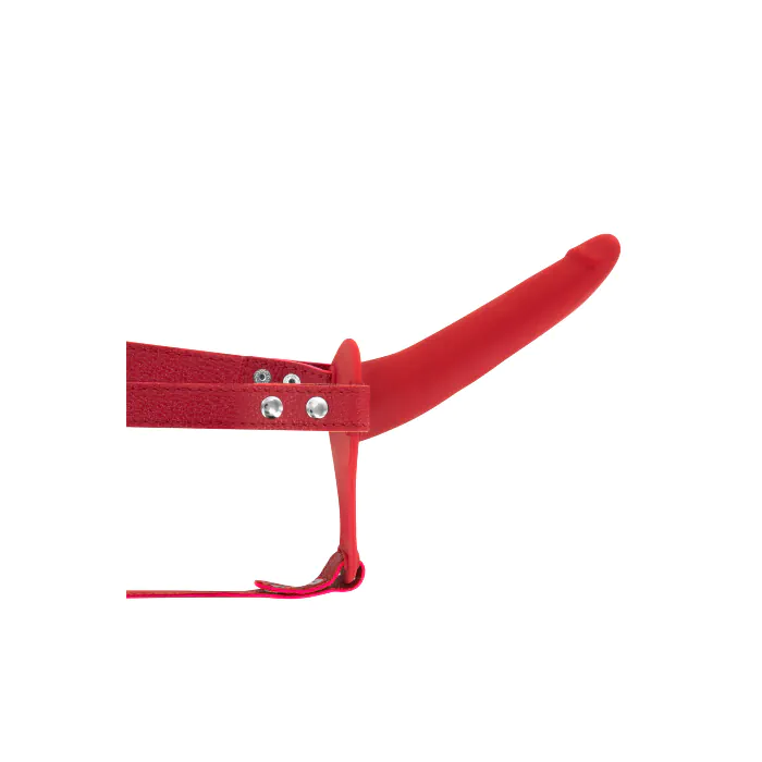 Страпон з вібрацією Fetish Tentation Vibrating Strap-On with Dildo Red — фото 2