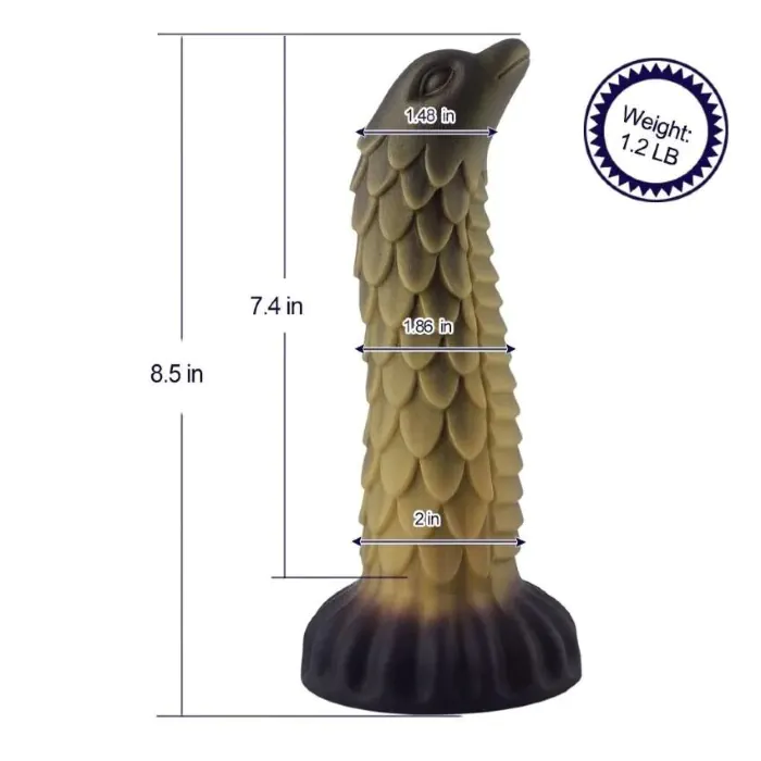 Дилдо Hismith 8.5" Squama Beast Silicone Dildo Monster Series — фото 6