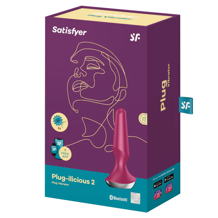 Анальна вібропробка Satisfyer Plug-ilicious 2 Crimson — фото 6