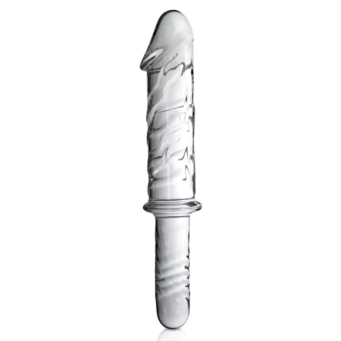 Скляний фалоімітатор Clear Glossy Toys No. 12