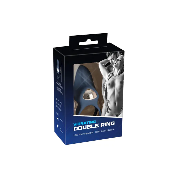 Ерекційне віброкільце You2Toys Vibrating Double Ring Blue — фото 6