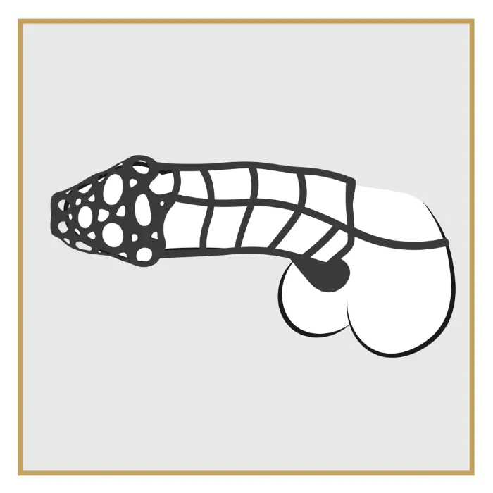 Насадка Penis Sleeve Black Velvets M — фото 7