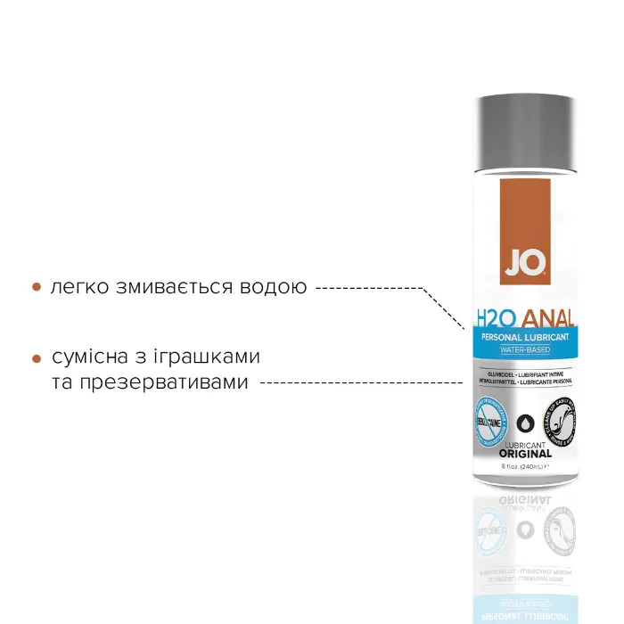 Анальна змазка JO Anal H2O Original 240 мл — фото 3