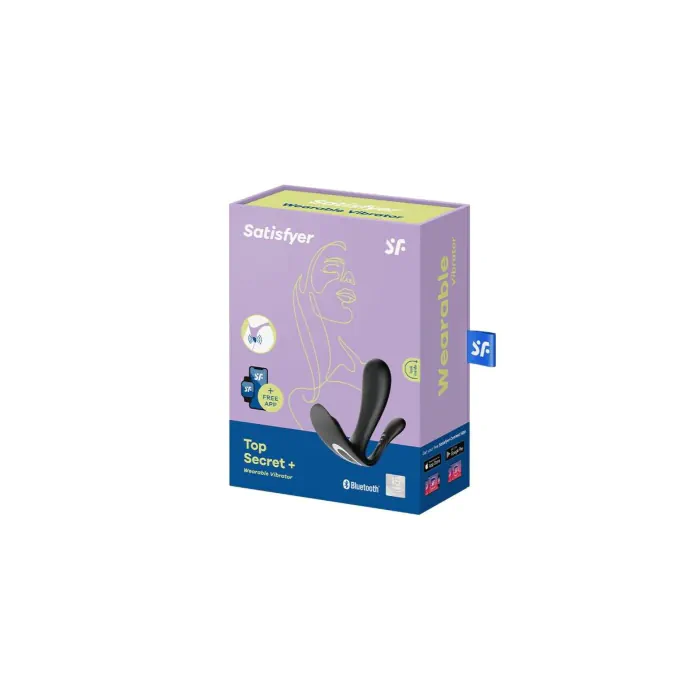 Подвійний смартвібратор у трусики Satisfyer Top Secret+  Black — фото 6