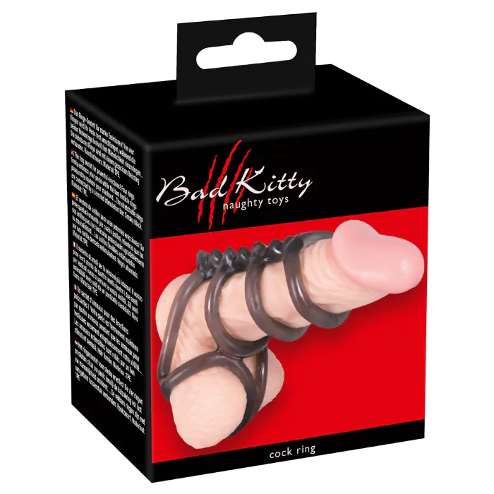 Насадка Cock Ring 3 Bad Kitty Black — фото 6