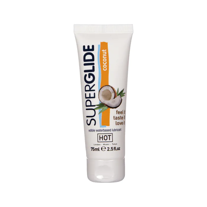 Лубрикант для орально - мануальних пестощів HOT Superglide Edible Coconut 75 мл