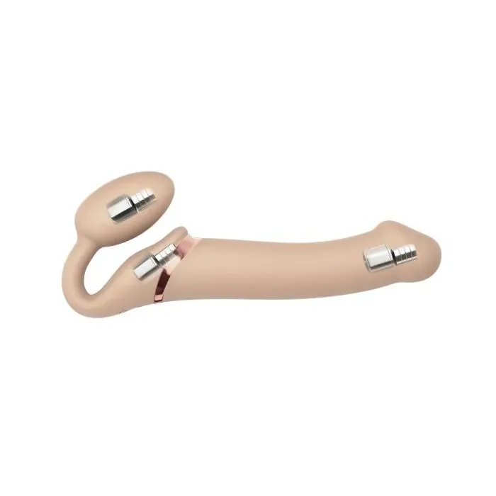 Безремневий страпон із вібрацією Strap-On-Me Vibrating Flesh M — фото 2
