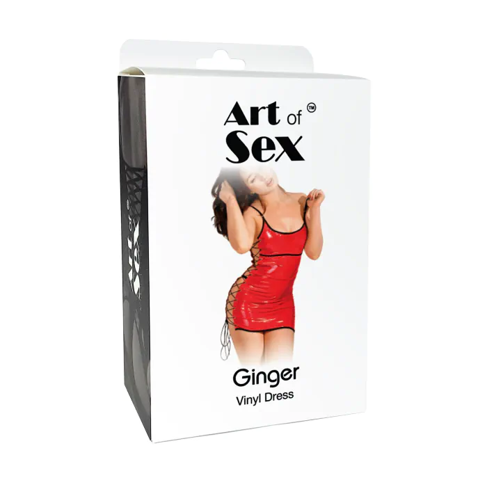 Сексуальна лакована сукня на шнурівці Art of Sex Ginger Black XS-M — фото 3