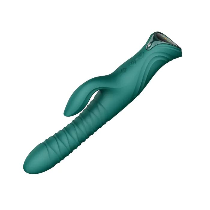 Смарт пульсатор-кролик з вібрацією Zalo Mose 2 Turquoise Green — фото 9