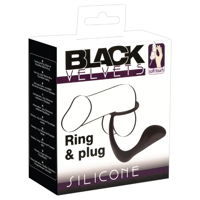 Анальний корок Black Velvets Ring & Plug — фото 2
