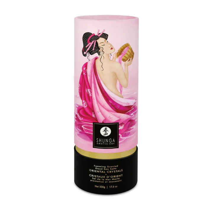 Пінлива сіль для ванни Shunga Dead Sea salt Oriental Crystals Organic Rose Petal 500 г