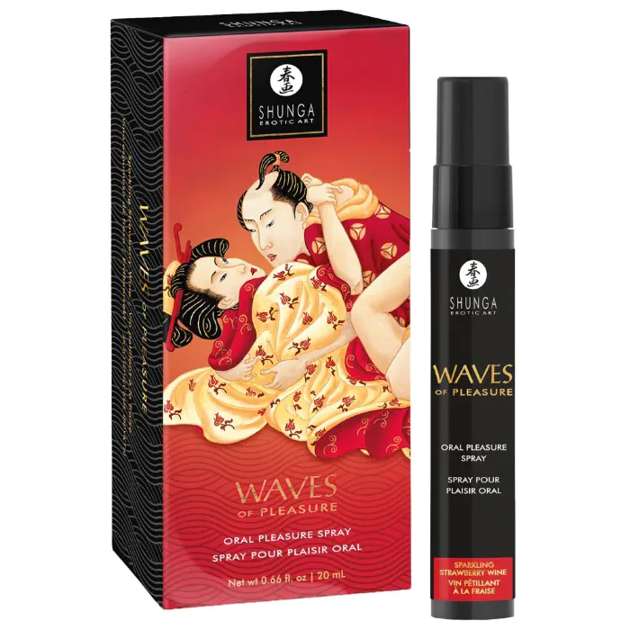 Спрей для посилення слиновиділення Shunga Waves of Pleasure Strawberry Sparkling Wine 20 мл — фото 3