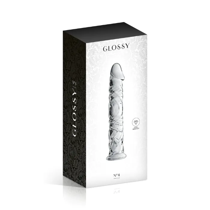 Скляний фалоімітатор №4 CLEAR Glossy Toys