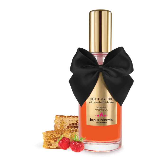 Розігріваюче масло Bijoux Indiscrets Light my Fire Wild Strawberry&Honey 100 мл