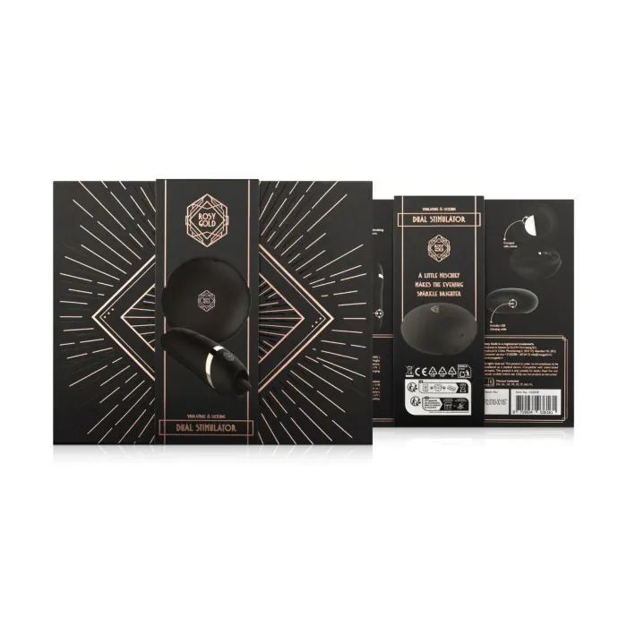 Мінівібратор з язичком Rosy Gold Vibrating & Licking Dual Stimulator — фото 13