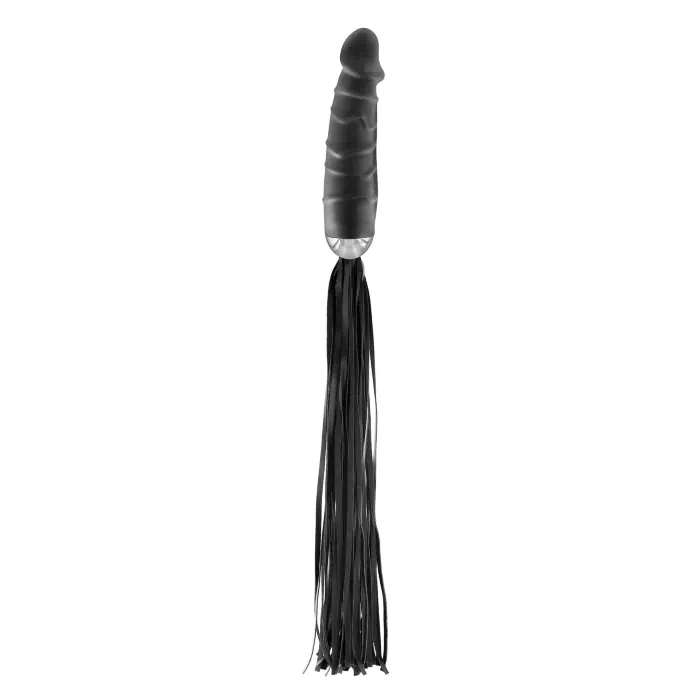 Флогер з ручкою фалоімітатором Fetish Tentation Whip Black