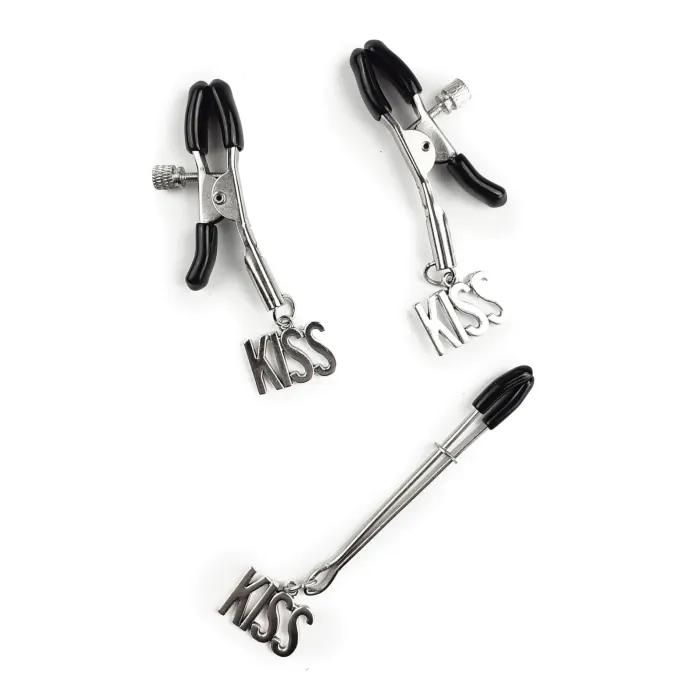 Затискачі для сосків та клітора Art of Sex Nipple and clit clamps Kiss