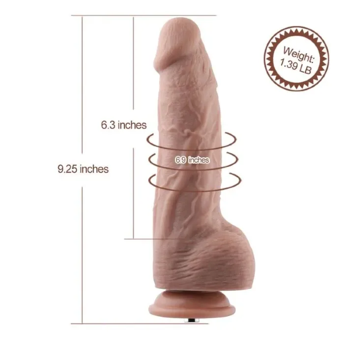 Фалоімітатор для секс-машин Hismith 9.25″ Silicone Dildo — фото 4