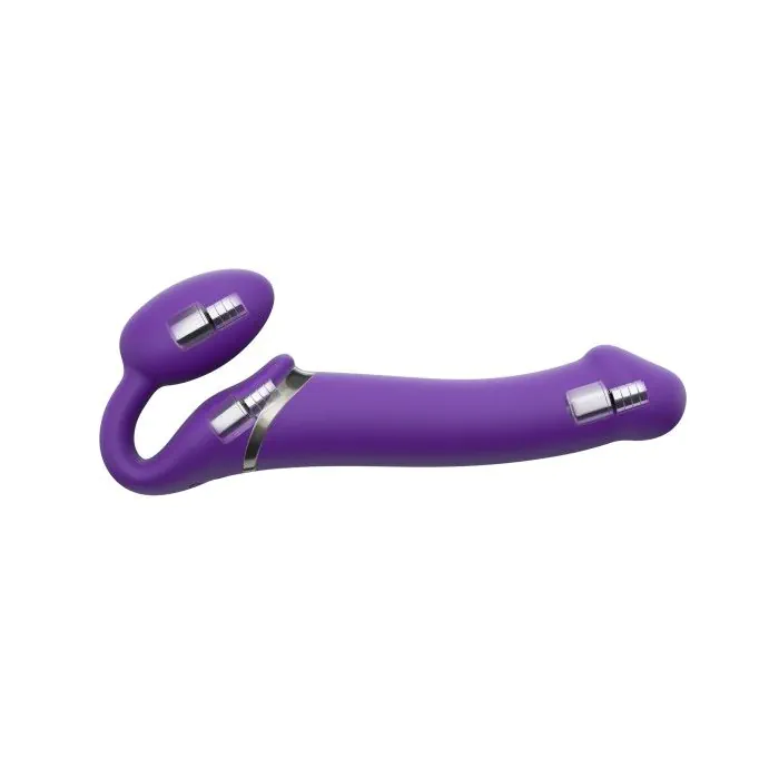 Безремневий страпон із вібрацією Strap-On-Me Vibrating Violet XL — фото 4