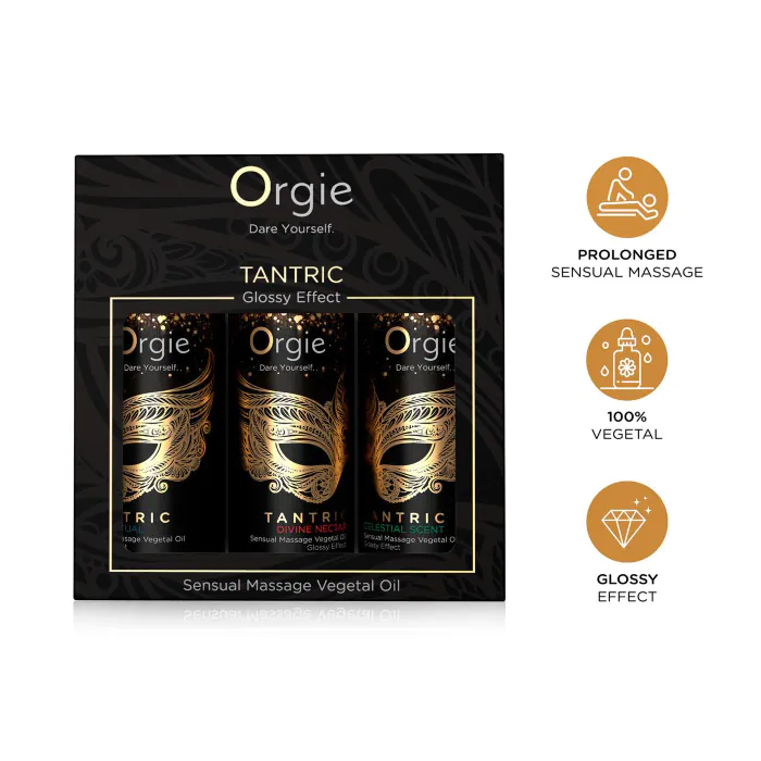 Набір олій для тантричного масажу Orgie Tantric Mini Size Collection 3х30 мл — фото 3