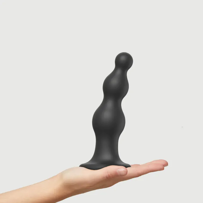 Насадка для страпона Strap-On-Me Dildo Plug Beads Black XL — фото 2