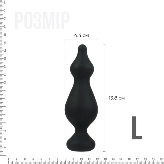 Анальна пробка Adrien Lastic Amuse Big Black L — фото 2