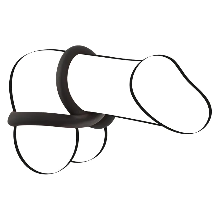 Ерекційне кільце Black Velvets Silicone Cock and Ball Loop — фото 3