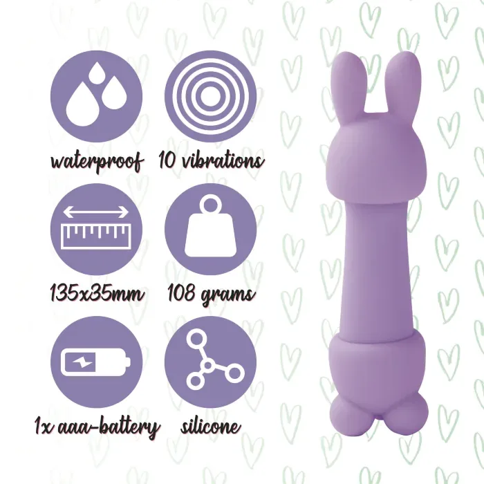 Міні-вібратор FeelzToys Mister Bunny Purple — фото 5
